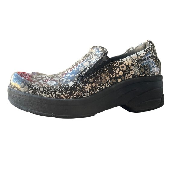 Easy Works by Easy Street Work Nursing Shoe Slip-Resist Clog Sz 7.5 floral black - Picture 4 of 9